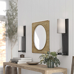 Бра на прозрачном штативе с тканевым абажуром в форме цилиндра Conciseness варинант исполнения - 5 | Loft Concept в Челябинске