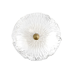 Бра в форме прозрачного стеклянного цветка с рельефной текстурой Textured Glass варинант исполнения - 3 | Loft Concept в Челябинске