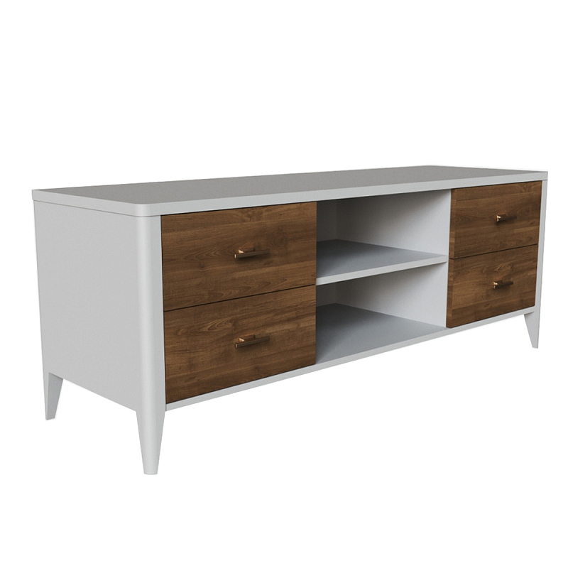 ТВ-тумба с 4-мя ящиками и полками Tasteful Furniture Слоновая кость  в Челябинске | Loft Concept 
