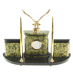 Настольный письменный набор из змеевика и бронзы с декором в виде орла Successful Leader варинант исполнения - 1 | Loft Concept в Челябинске