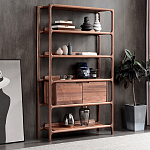 Стеллаж в гостиную для книг Moon Walnut Furniture варинант исполнения - 4 | Loft Concept в Челябинске