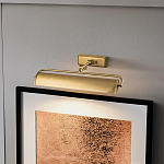 Светильник для картин цвета состаренная латунь с широким плафоном на прямоугольном основании Elstead Lighting варинант исполнения - 12 | Loft Concept в Челябинске