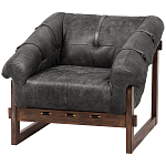 Кресло Duncan винтажная черная кожа варинант исполнения - 2 | Loft Concept в Челябинске