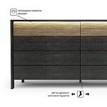 Комод 8 ящиков с подсветкой на рельефном фасаде Warm Industrial варинант исполнения - 6 | Loft Concept в Челябинске