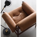 Кресло с деревянным каркасом и обивкой из натуральной кожи Medieval Furniture варинант исполнения - 5 | Loft Concept в Челябинске