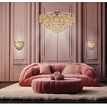 Люстра каскадная с подвесками в форме колец Galaxy of Light варинант исполнения - 8 | Loft Concept в Челябинске