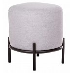 Круглый пуф на металлических ножках с обивкой из рогожки Casey Poof варинант исполнения - 2 | Loft Concept в Челябинске