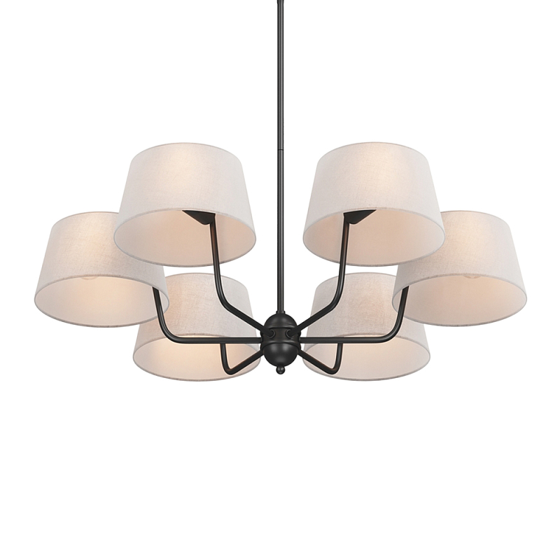 Люстра подвесная Modesto Е14 Латунь Черный Бежевый в Челябинске | Loft Concept 