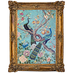 Постер в раме в стиле шинуазри Павлины на дереве Chinoiserie Imperial Garden Peacocks on a Tree Poster варинант исполнения - 2 | Loft Concept в Челябинске