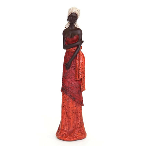 Фигурка негритянка в красном платье Lady in Red