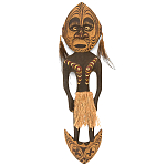 Панно из дерева Абориген в маске Aborigenn Mask варинант исполнения - 1 | Loft Concept в Челябинске