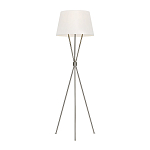 Торшер на трех тонких перекрещенных ножках с белым конусным абажуром из льна Feiss варинант исполнения - 5 | Loft Concept в Челябинске