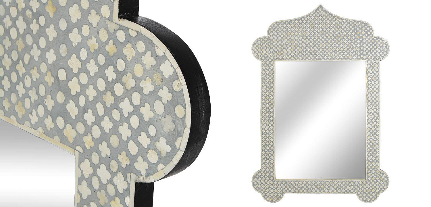 Зеркало Bone Inlay Dome Mirror Зеркало Bone Inlay Dome Mirror - Loft-Concept в Челябинске