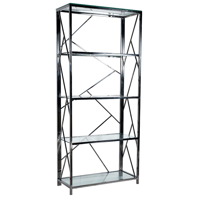 Стеллаж Galbaio Rack Нержавеющая сталь Прозрачное Стекло Стеллаж Galbaio Rack Нержавеющая сталь Прозрачное Стекло в Челябинске | Loft Concept