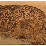 Картина с изображением Леопардов Leopards by stream варинант исполнения - 2 | Loft Concept в Челябинске