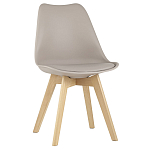 Стул с основой из пластика и мягким сиденьем Arvika Beige варинант исполнения - 1 | Loft Concept в Челябинске