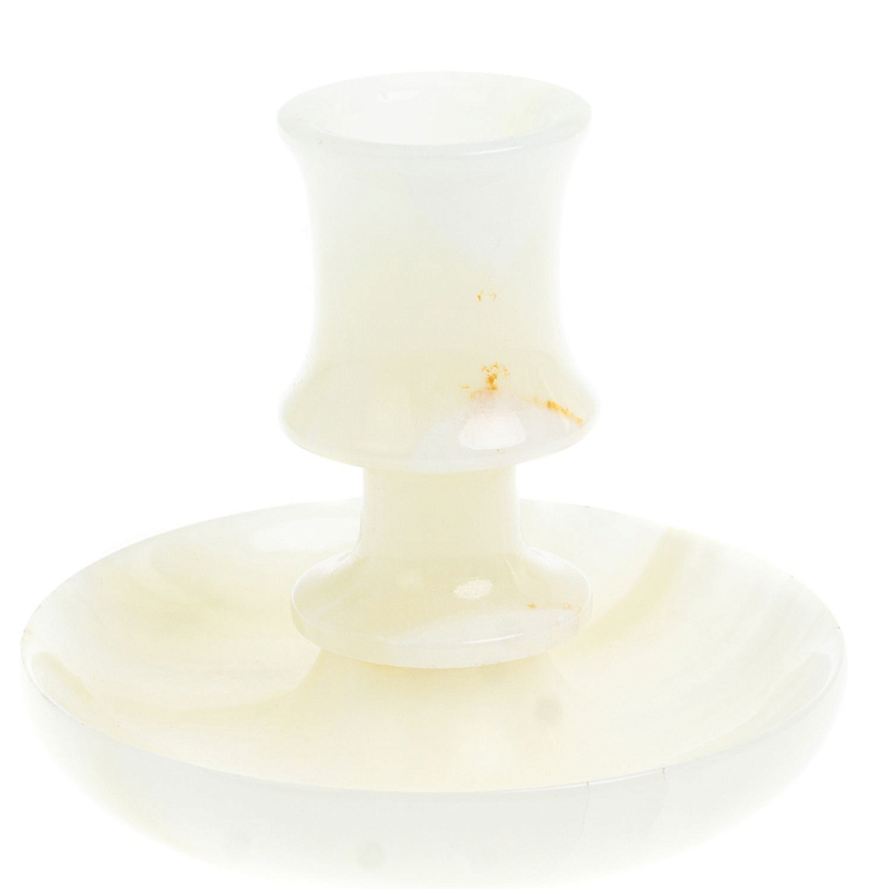 Подсвечник в виде чаши из натурального камня оникс Stone Candlestick Бежевый Подсвечник в виде чаши из натурального камня оникс Stone Candlestick Бежевый в Челябинске | Loft Concept