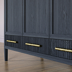 Большой Шкаф Primo Черный дуб с 3 дверьми и 3 выдвижными ящиками варинант исполнения - 5 | Loft Concept в Челябинске