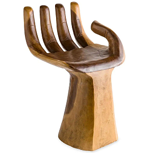 Стул из массива дерева в виде руки God's Hand Chair