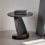 Дизайнерский журнальный столик чёрный с круглой столешницей Arycy варинант исполнения - 5 | Loft Concept в Челябинске