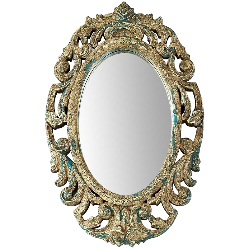 Настенное овальное зеркало Aina Mirror Бежево-серый Зеленый Настенное овальное зеркало Aina Mirror Бежево-серый Зеленый в Челябинске | Loft Concept