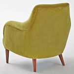 Кресло велюровое горчичного цвета Diaspro Mustard Armchair варинант исполнения - 3 | Loft Concept в Челябинске