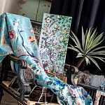 Постер на холсте в стиле шинуазри с изображением сада Chinoiserie Imperial Peach Garden Poster варинант исполнения - 3 | Loft Concept в Челябинске