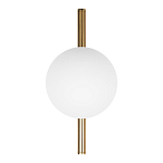 Бра с золотым основанием и белым плафоном в форме шара Bubble варинант исполнения - 4 | Loft Concept в Челябинске