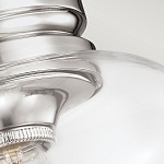 Потолочный светильник с прозрачным стеклянным плафоном в форме широкого колокола Feiss варинант исполнения - 2 | Loft Concept в Челябинске