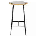 Барный столик с круглой плетеной столешницей Wicker Table Top варинант исполнения - 1 | Loft Concept в Челябинске