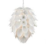 Люстра белая каплевидной формы из цветков лилии White Natural Lines варинант исполнения - 1 | Loft Concept в Челябинске