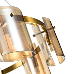 Люстра светодиодная с 8-ю цилиндрическими плафонами янтарного цвета из стекла и стали Andrea Сhandelier Amber варинант исполнения - 5 | Loft Concept в Челябинске