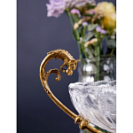 Чаша из прозрачного рельефного стекла на бронзовой подставке Eden Garden варинант исполнения - 3 | Loft Concept в Челябинске