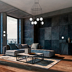 Торшер с 2-мя сферическими стеклянными плафонами Splatter варинант исполнения - 3 | Loft Concept в Челябинске