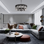 Люстра круглая из матового черного металла с подвесками из прозрачных стеклянных трубок Noir Tubes варинант исполнения - 12 | Loft Concept в Челябинске