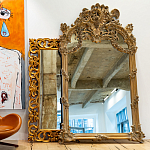 Зеркало настенное в ажурной раме с эффектом старины Classic Ornament Mirror варинант исполнения - 2 | Loft Concept в Челябинске