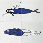 Плитка с узором Рыба пловчиха варинант исполнения - 2 | Loft Concept в Челябинске