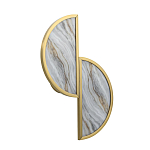 Бра с двумя полукруглыми плафонами из искусственного алебастра в бронзовой оправе Marbella варинант исполнения - 6 | Loft Concept в Челябинске