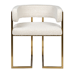 Стул букле бежевый с каркасом цвета матовое золото Tactility варинант исполнения - 1 | Loft Concept в Челябинске