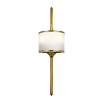 Бра вертикальное с белым полукруглым плафоном и длинным стержнем S Kichler варинант исполнения - 1 | Loft Concept в Челябинске