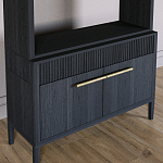 Стеллаж Primo с ящиками Черный дуб  варинант исполнения - 3 | Loft Concept в Челябинске