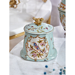 Шкатулка голубого цвета с рисунком и состаренным эффектом Eden Garden варинант исполнения - 9 | Loft Concept в Челябинске