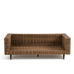 Трехместный садовый диван из плетеного пластика Matteo варинант исполнения - 8 | Loft Concept в Челябинске