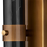 Бра цилиндрической формы чёрного цвета с 2-мя плафонами Marble Glow варинант исполнения - 4 | Loft Concept в Челябинске