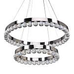 Люстра с двумя кольцами цвета хром и прозрачными хрустальными шарами по периметру Sacramento Transparent Balls Chandelier варинант исполнения - 1 | Loft Concept в Челябинске