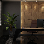 Гипсовая 3D панель с принтографией PM-08 варинант исполнения - 1 | Loft Concept в Челябинске