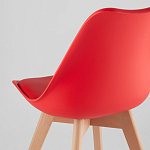 Стул с основой из пластика и мягким сиденьем Arvika Red варинант исполнения - 6 | Loft Concept в Челябинске