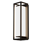 Уличный настенный светильник прямоугольный с чёрной рамкой Geometric Glow варинант исполнения - 1 | Loft Concept в Челябинске