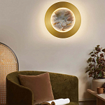 Бра в форме диска цвета латунь Brass Borders варинант исполнения - 4 | Loft Concept в Челябинске