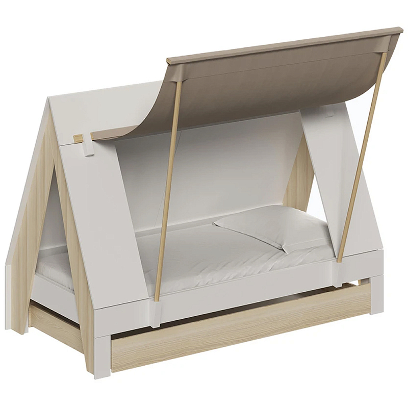 Кровать в детскую в виде домика Tiny Townn Bed Белый Бежевый Розовый Зеленый шалфей Кровать в детскую в виде домика Tiny Townn Bed Белый Бежевый Розовый Зеленый шалфей в Челябинске | Loft Concept